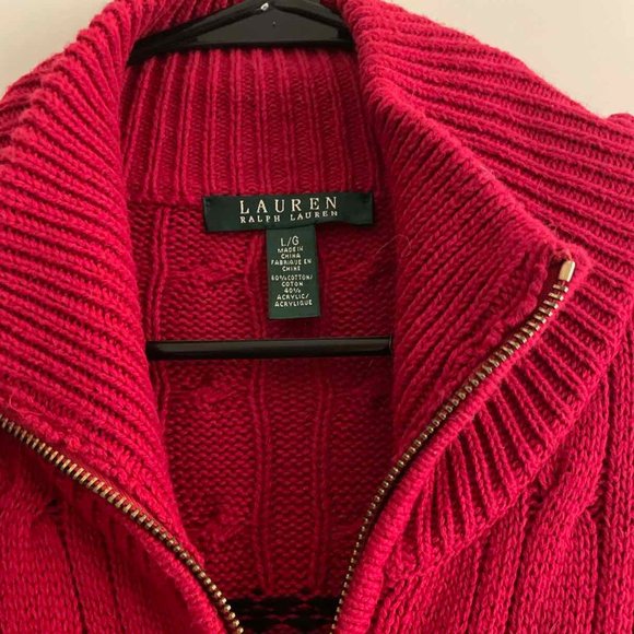 Ralph Lauren Red Sweater with black beading - Picture 5 of 5